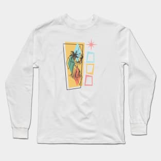 Retro Hula Girl - Vintage Mid-Century Modern Hawaii Long Sleeve T-Shirt